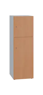 DOMINIT 32 úložná skříň 2-boxová, 1367x450x400 mm, korpus bílý, dvířka buk royal